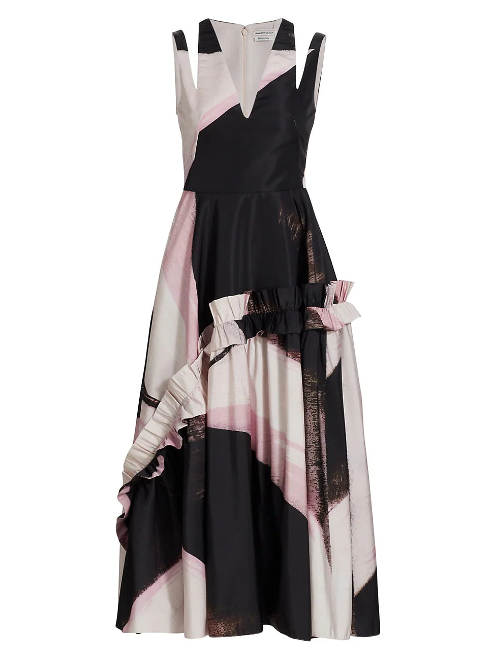 Alexander McQueen Graphic Brushstroke Midi-Dress Clutch Alexander McQueen Graphic Brushstroke Midi-Dress Clutch