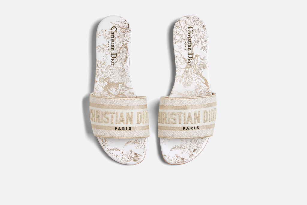 Christian dior white slides Clearance