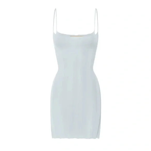 aya muse blue mini dress Aya Muse Square Neckline Mini Dress - Blue Dresses, Clothing - WAMYU20763