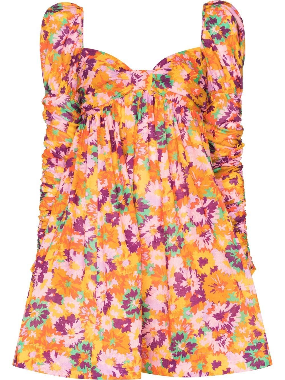 Zimmermann Memento Twist Front Mini Dress in Rose Arbor