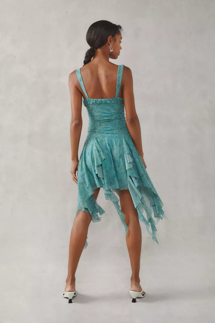 kimchi blue ilana mesh draped mini dress Kimchi Blue Ilana Mesh Drapey Mini Dress – Clutch