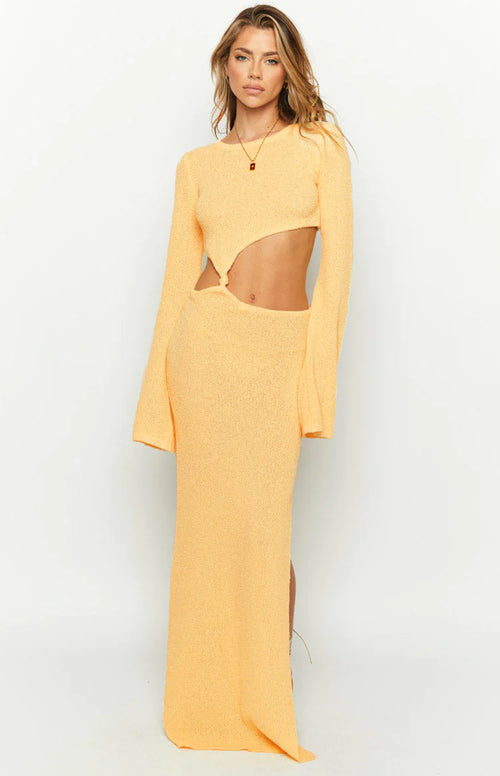 slim fit dress slacks Meshki ANNA Flare Sleeve Knit Dress – Clutch