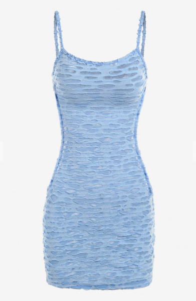 AYA MUSE Merano Knit Mini Dress in Blue Clutch AYA MUSE Merano Knit Mini Dress in Blue Clutch