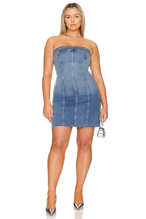 good american denim tube dress Good American Dresses