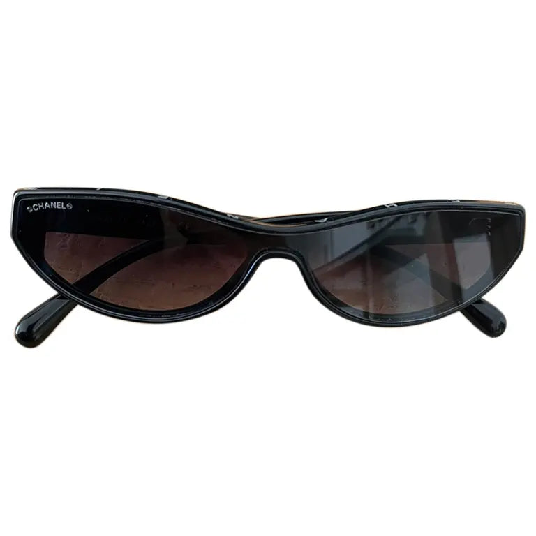 Chanel Interlocking CC Logo Cat-Eye Sunglasses - Black Sunglasses,  Accessories - CHA900322