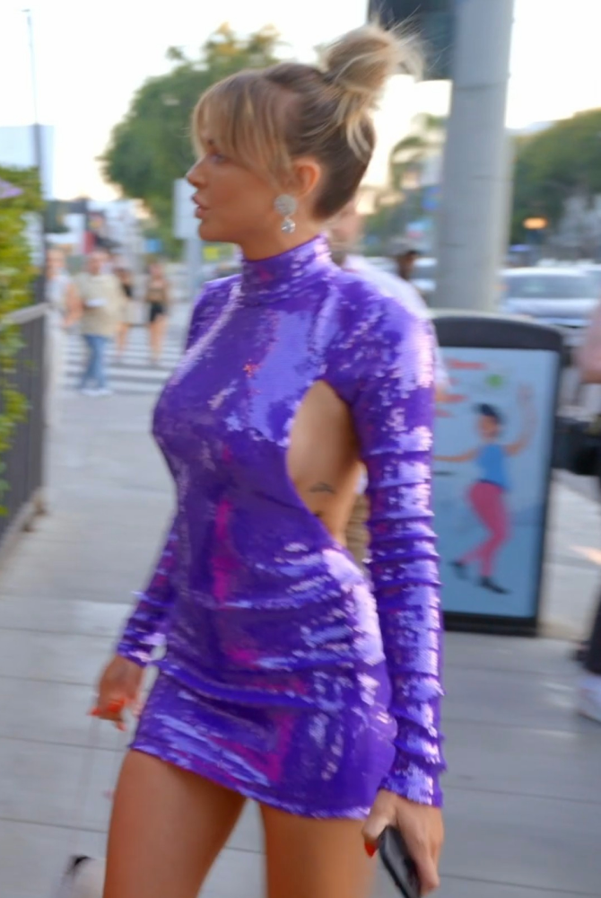 LaQuan Smith sequin-embellished open-back minidress – Clutch