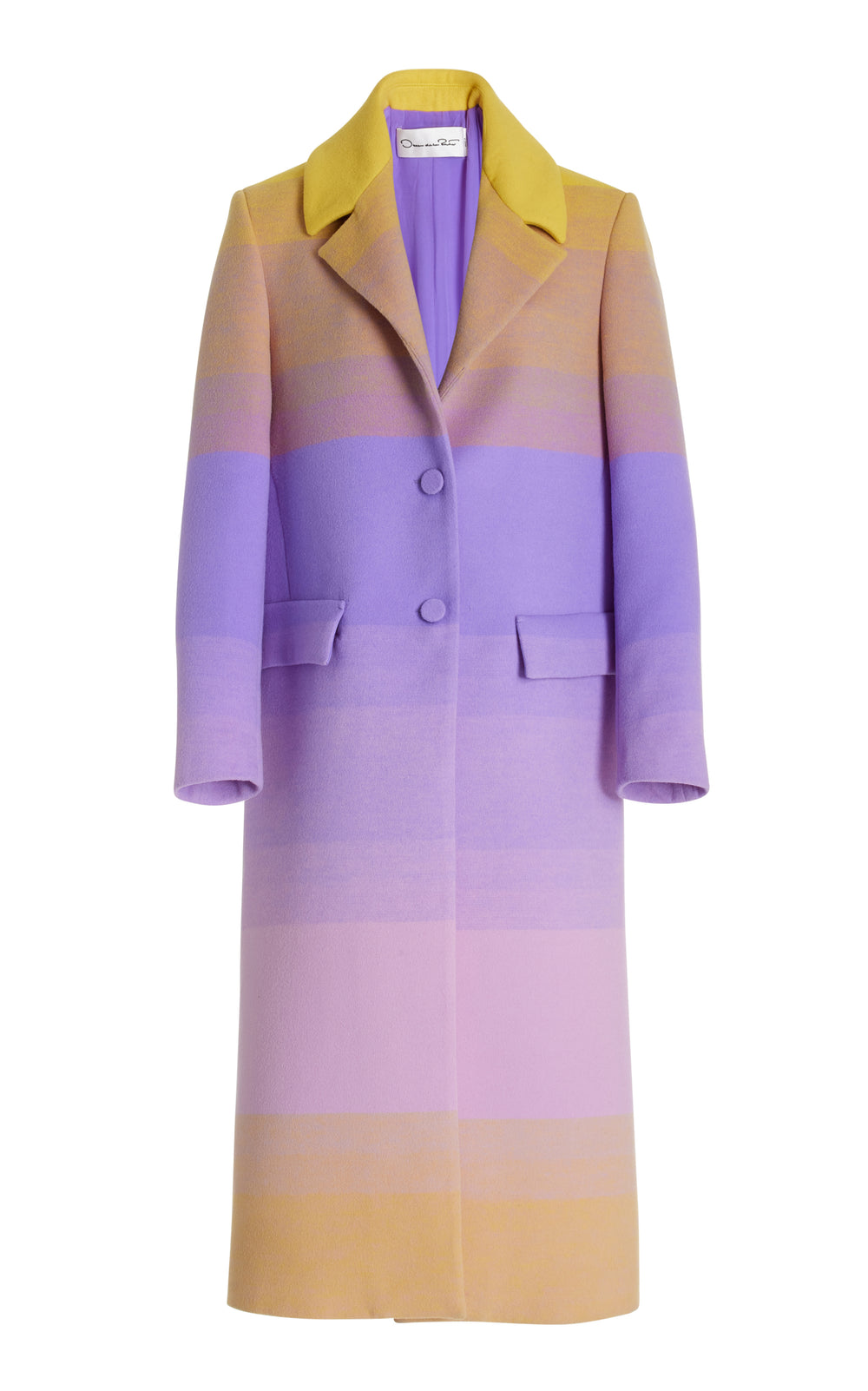 Oscar de la Renta Ombré Wool-Blend Coat – Clutch